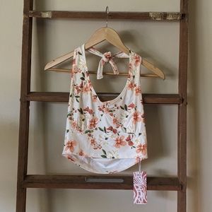 Cropped halterneck top